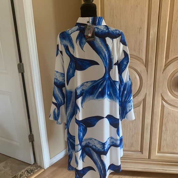 N by Nancy Mermaid Tail hi- low tunic top size S, M NWT - Picture 3 of 3
